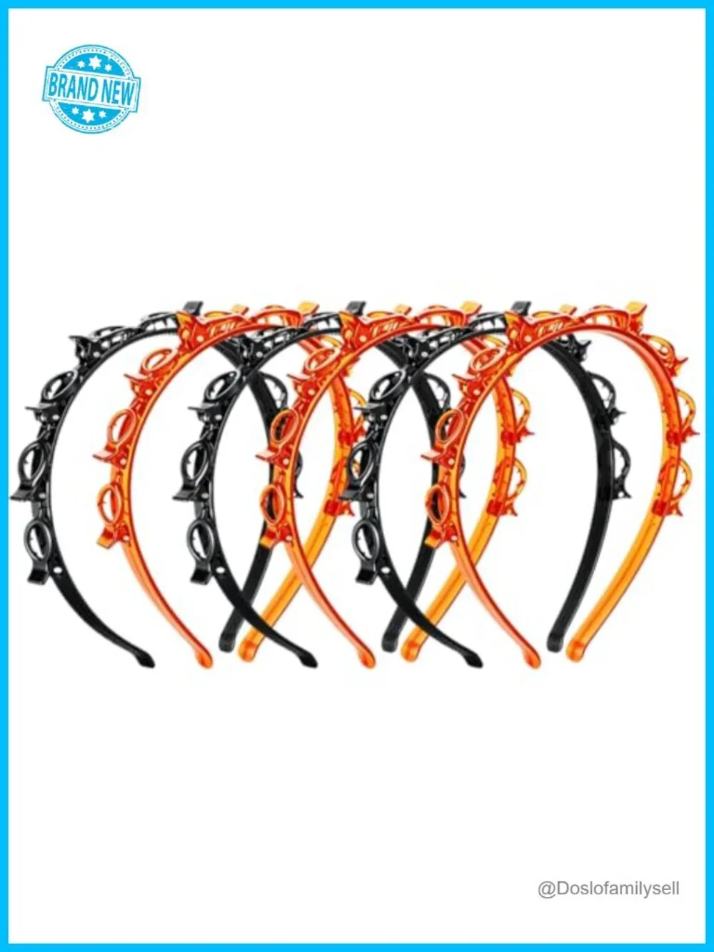 Double-Layer Hollow Braiding Headband with Clips, Non-Slip Bangs Holder, Hair